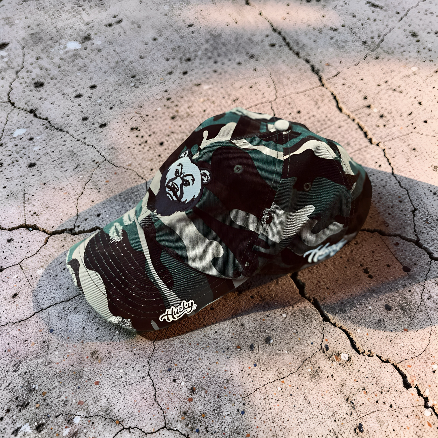 Distressed Big Bear Dad Hat