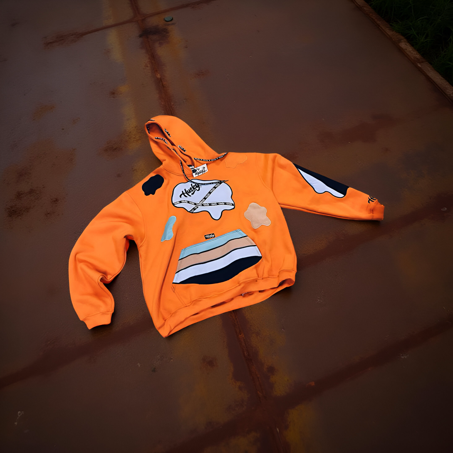 The Husky "Brown Bear UNISEX Patched Hoodie"