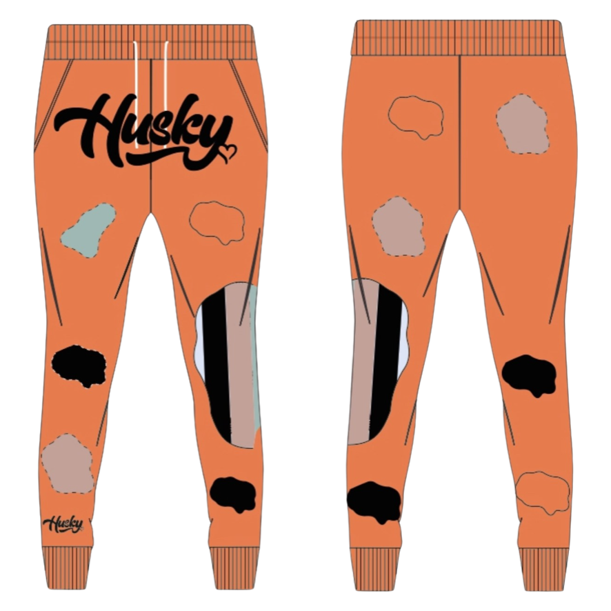 The Husky "Brown Bear Patched" Joggers (Peach - 2023)