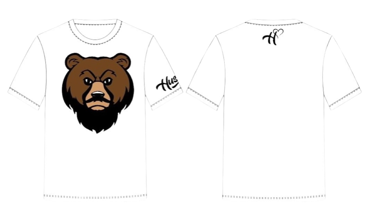 Fall Brown Bear HeavyWeight Tee (White)