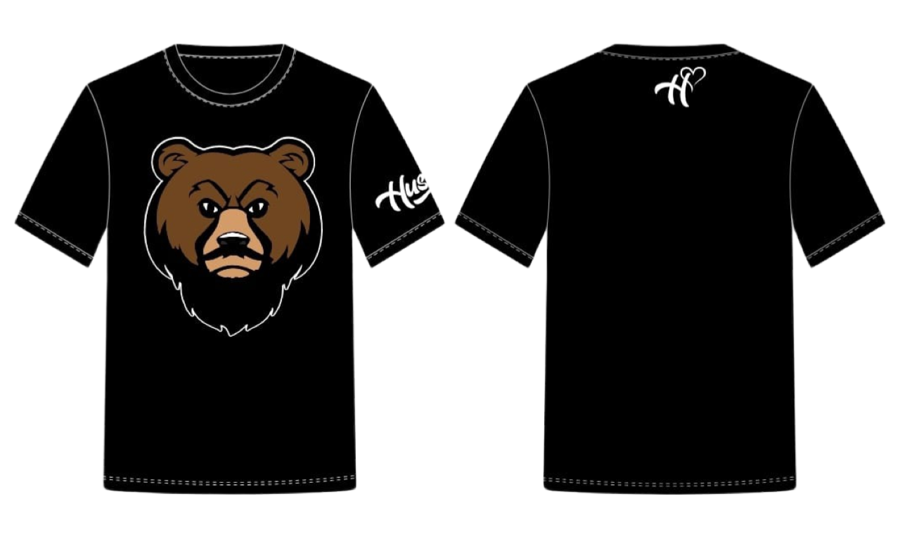 Fall Brown Bear HeavyWeight Tee (Black)