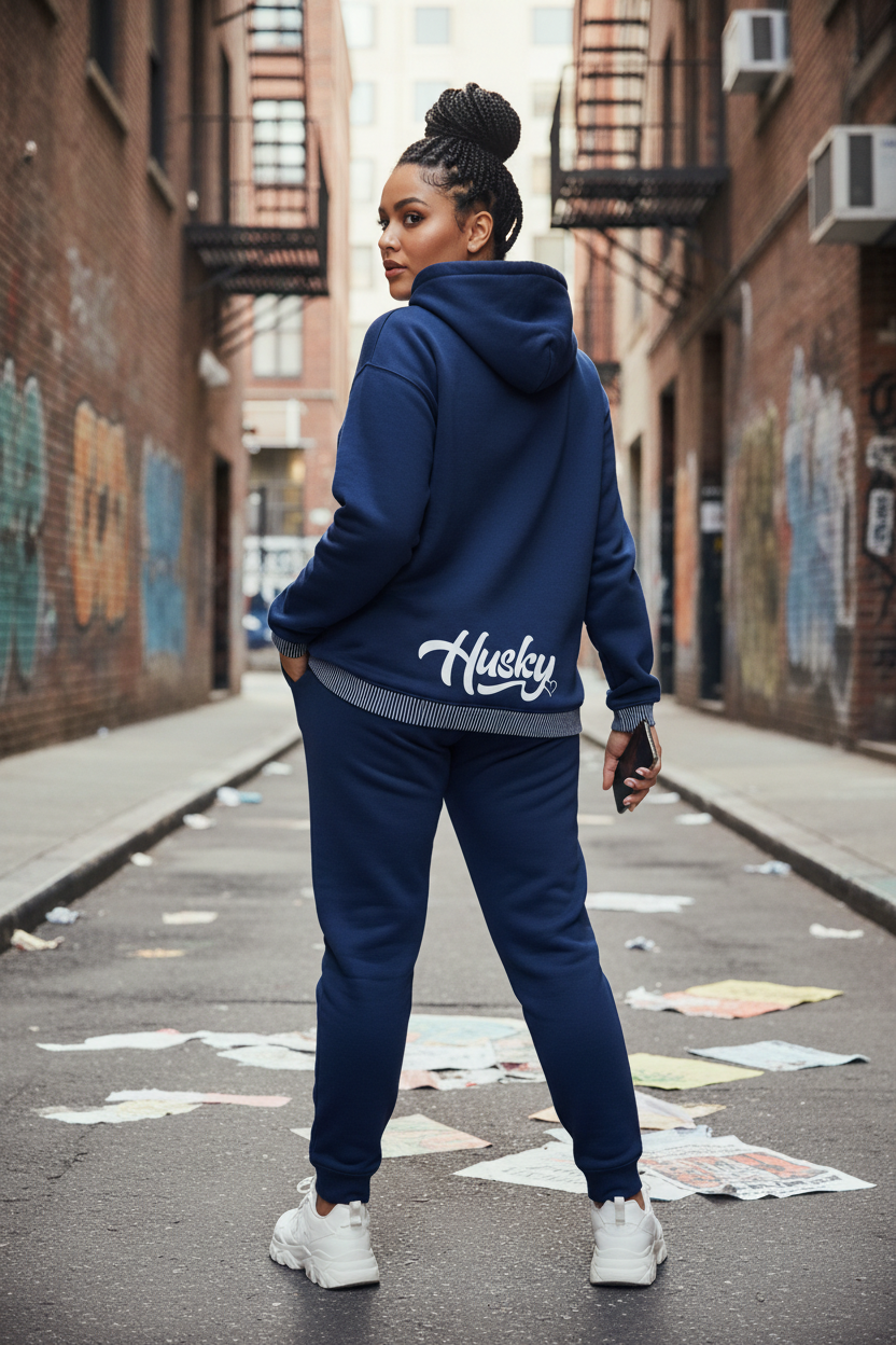 The Husky “Brown Label” OG UNISEX Hoodie (Navy Blue)