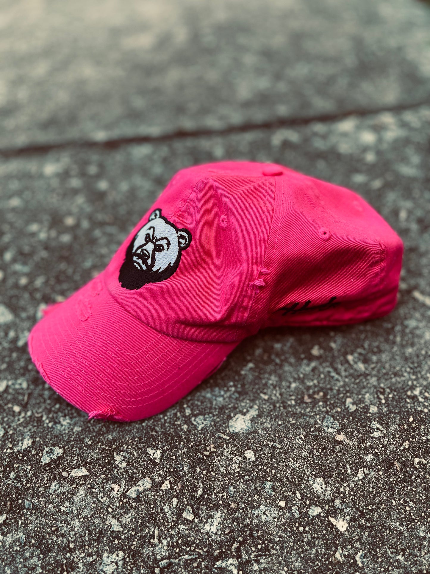 Distressed Big Bear Dad Hat