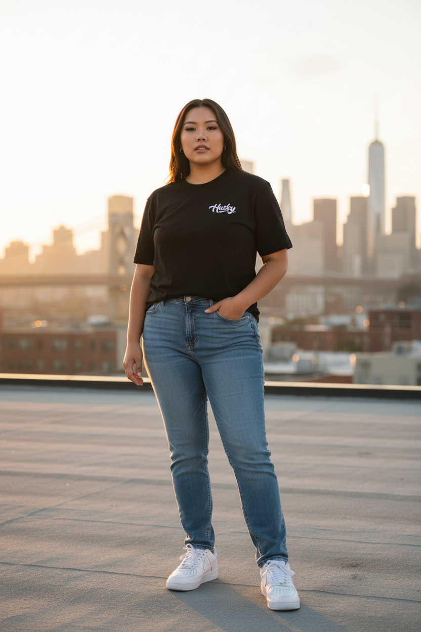 OG Double Logo - Plus-size Asian woman