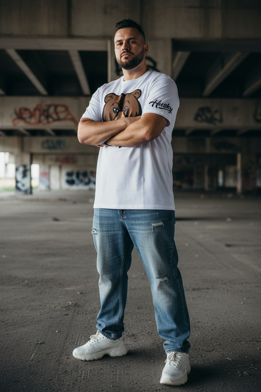 Plus Size Male - White Tee