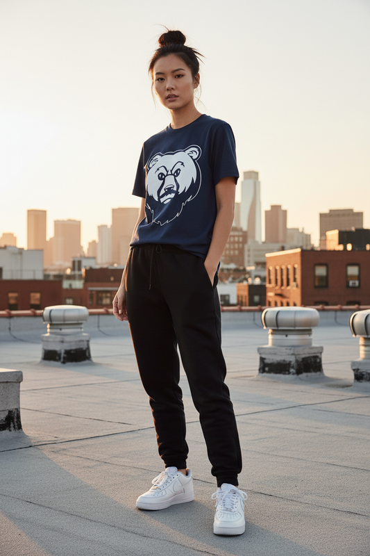 Slim Asian woman - Midnight Blue OG Bear Tee