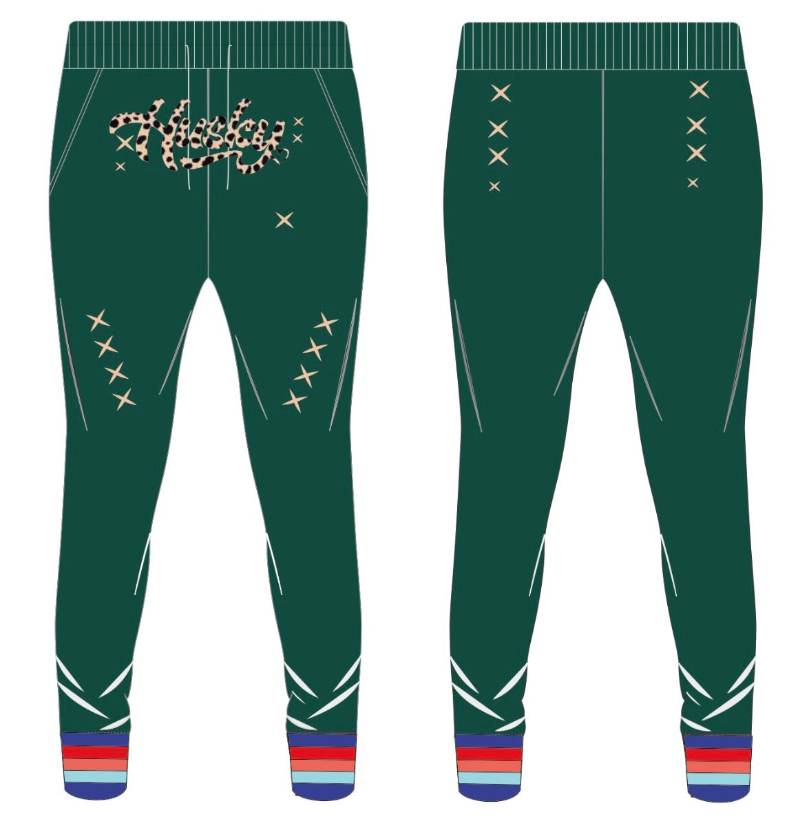 The Husky Green Leopard Jogger (Husky Brown Label Edition)