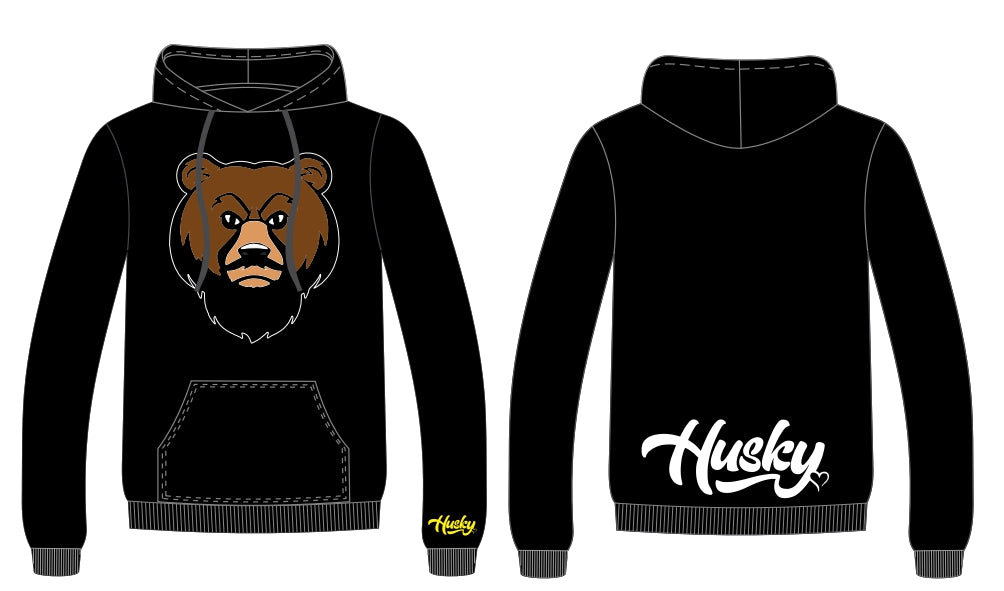The Husky "Brown Label" OG UNISEX Hoodie (Black)