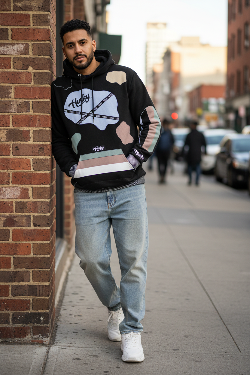 The Husky "Brown Bear Patched UNISEX Hoodie"