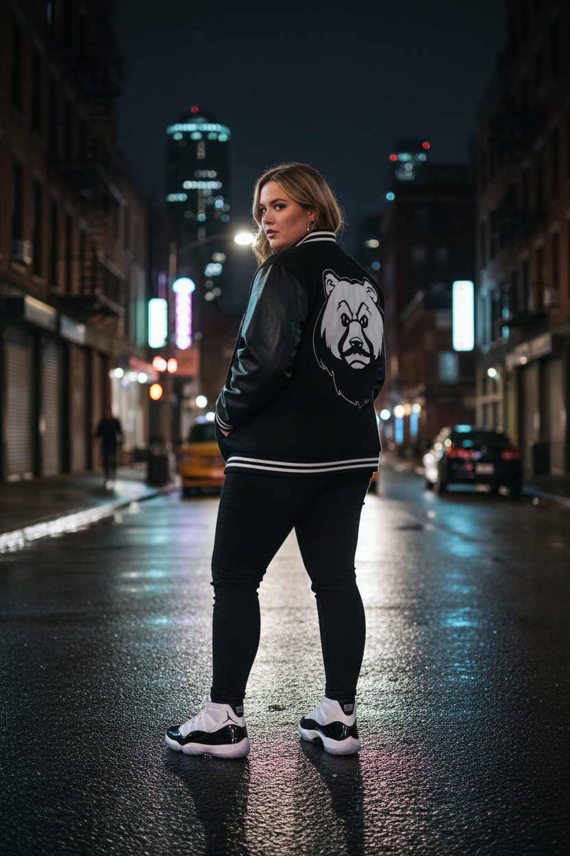 Classic Varsity Back - Plus-size White Woman
