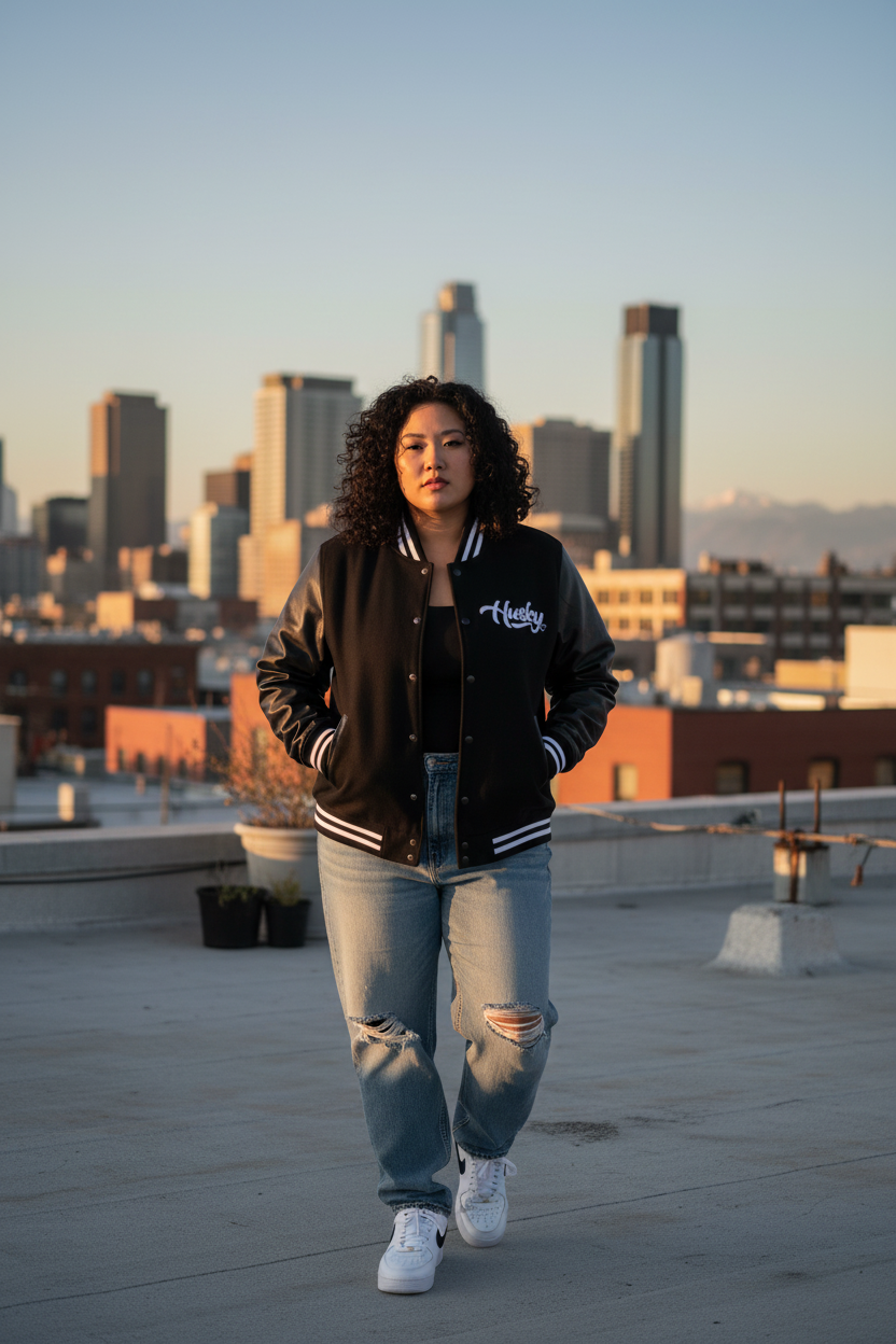 Classic Varsity - Plus-size Asian Woman