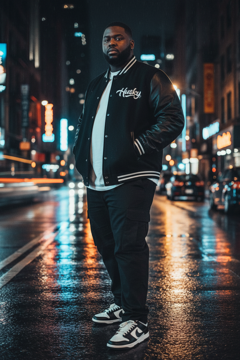 Classic Varsity - Plus-size Black Man