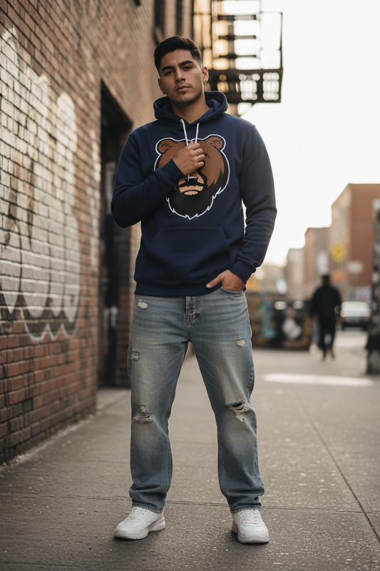 The Husky “Brown Label” OG UNISEX Hoodie (Navy Blue)