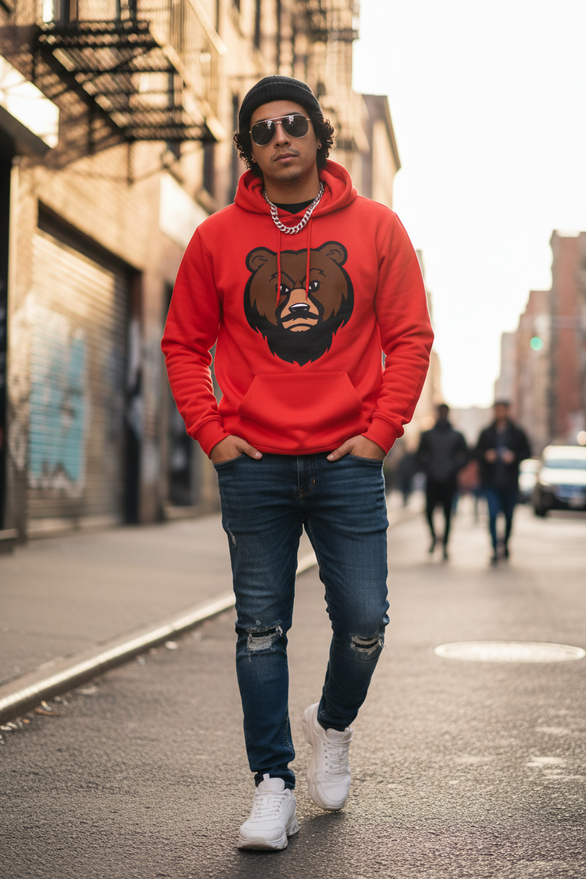 The Husky “Brown Label” OG UNISEX Hoodie (Red)