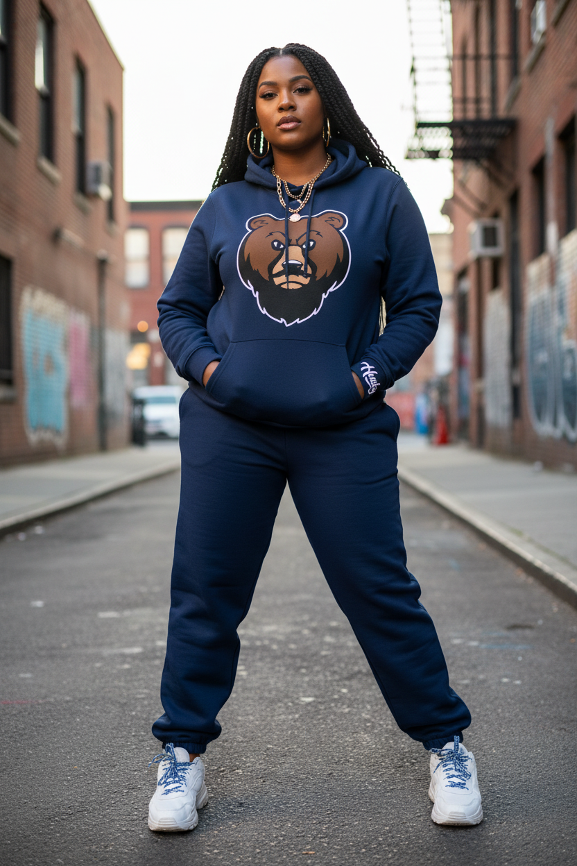 The Husky “Brown Label” OG UNISEX Hoodie (Navy Blue)