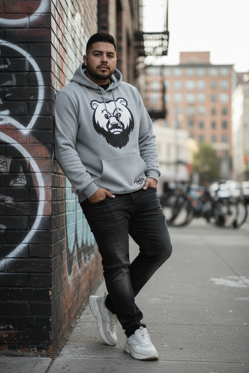 The Husky "OG Bear" Hoodie (Gray)