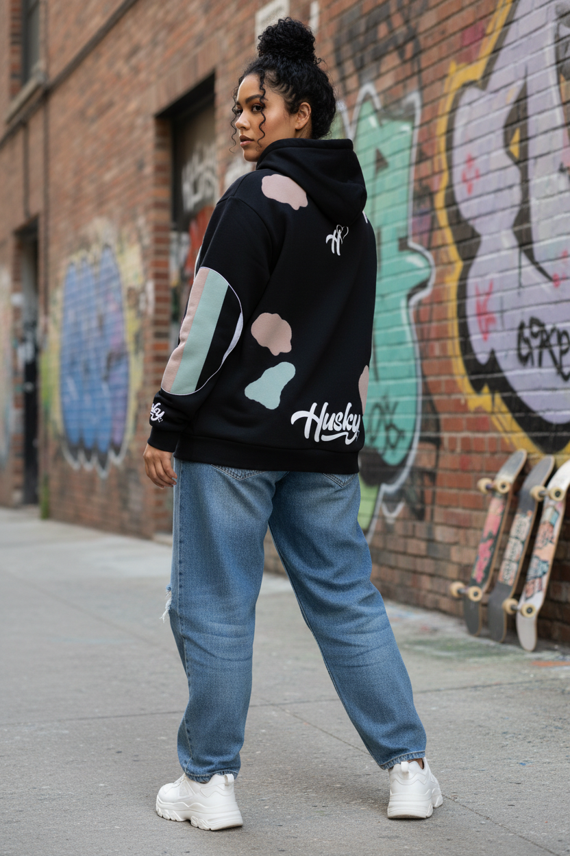 The Husky "Brown Bear Patched UNISEX Hoodie"