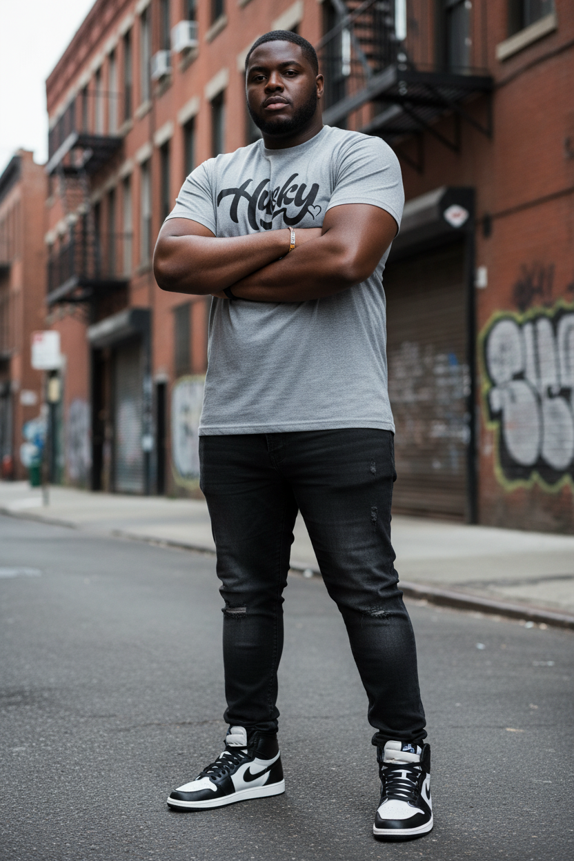 Heavyset Black male