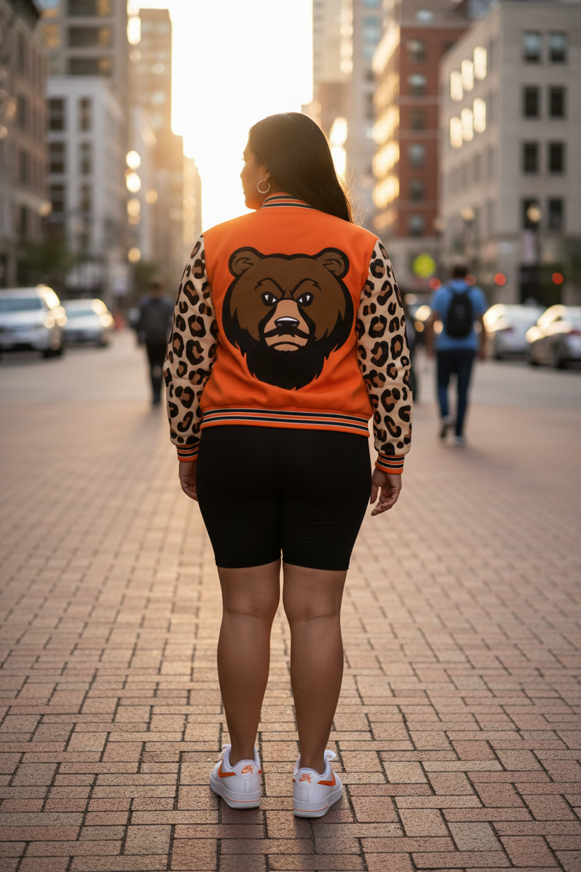Orange Leopard Back