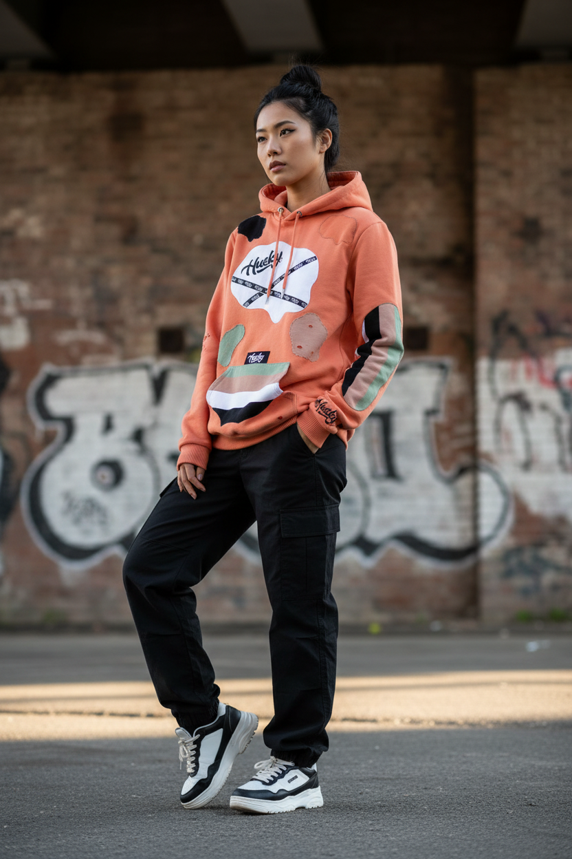 The Husky "Brown Bear UNISEX Patched Hoodie"