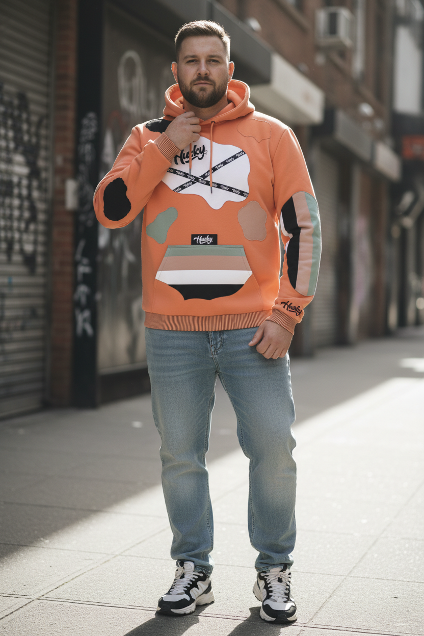 The Husky "Brown Bear UNISEX Patched Hoodie"