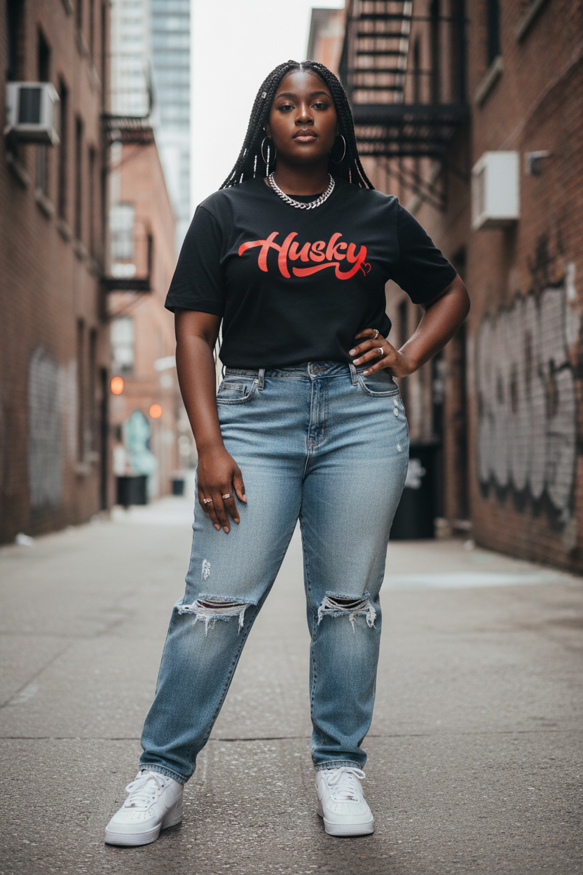 Plus-size Black female