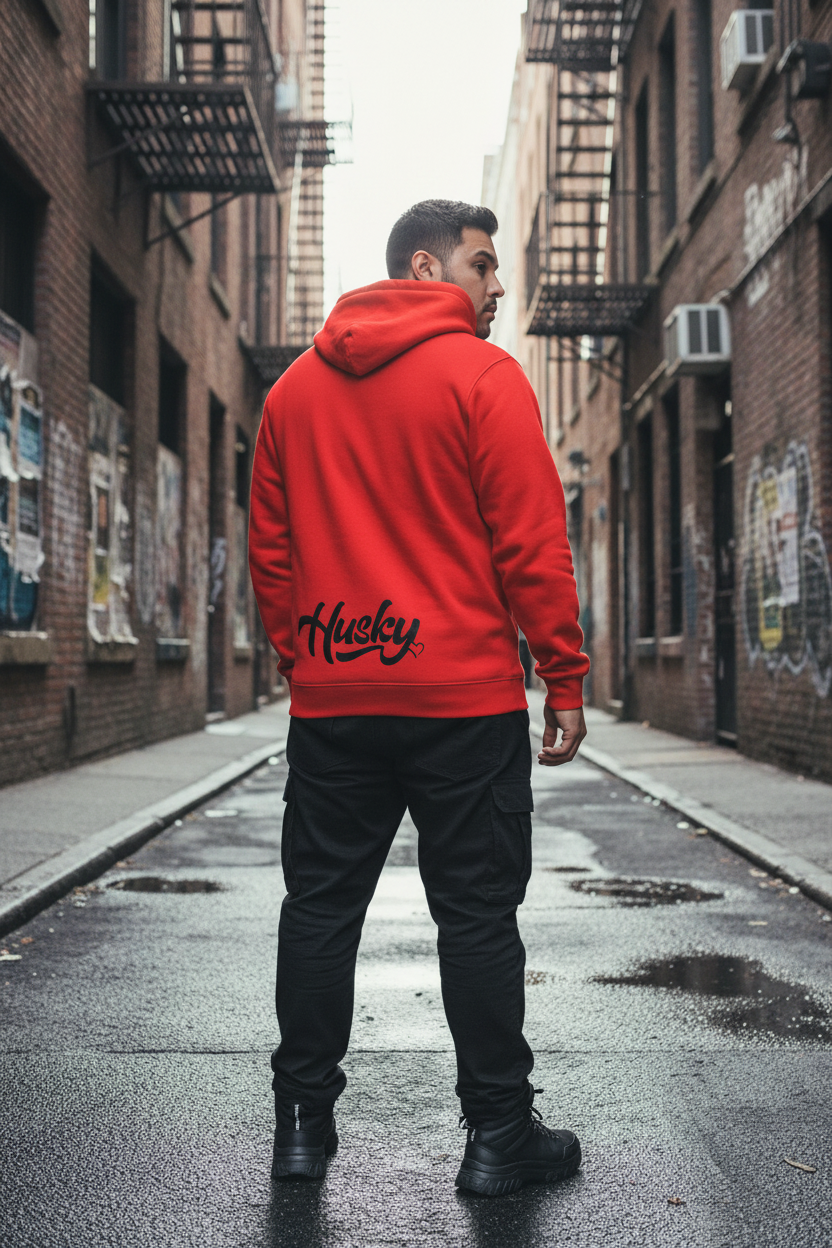 The Husky “Brown Label” OG UNISEX Hoodie (Red)