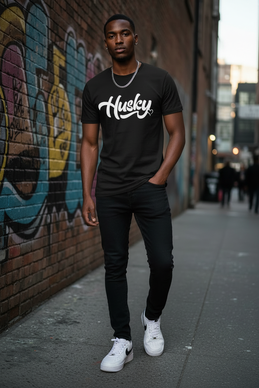 Slim Black male with Jordans