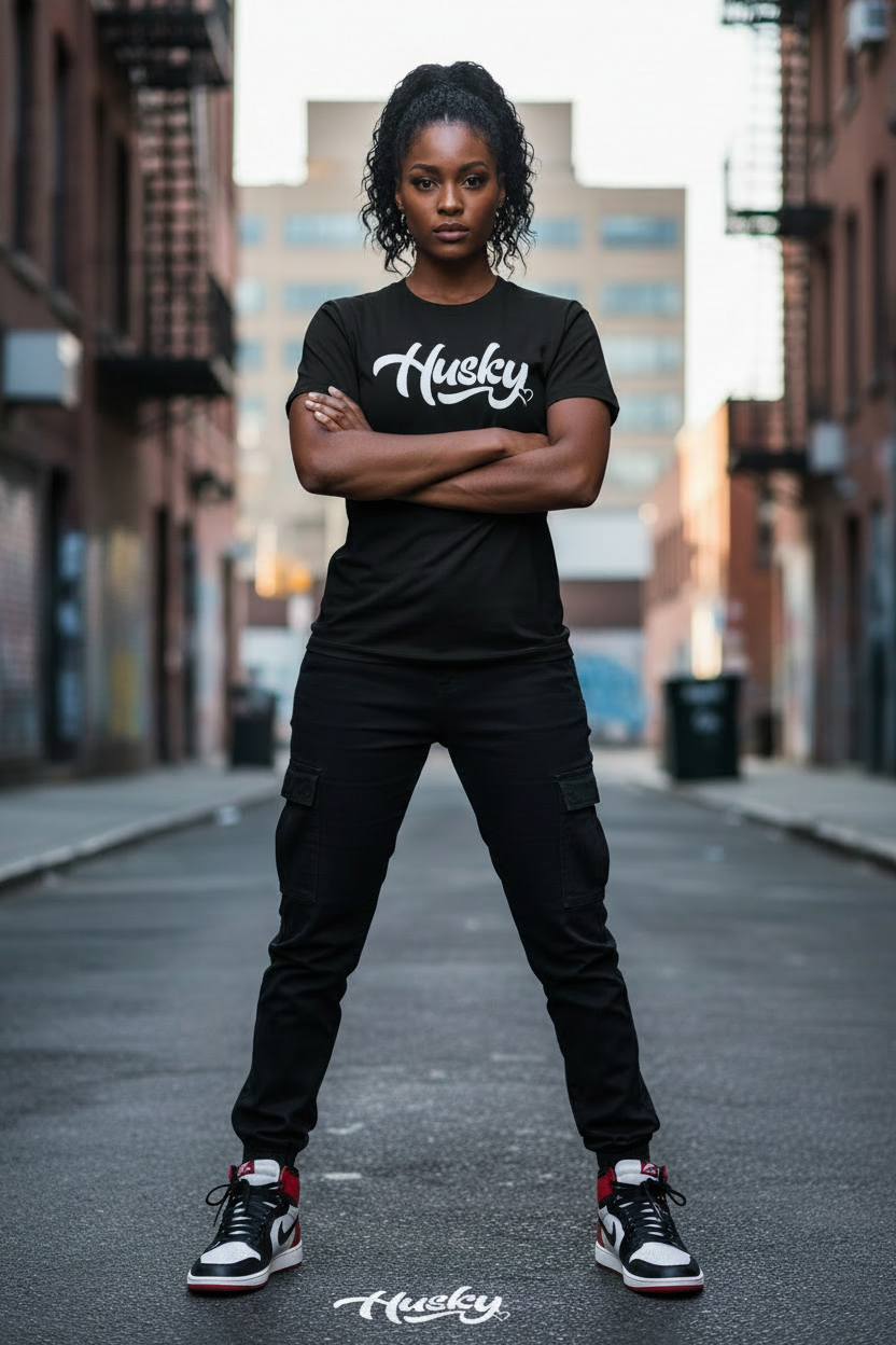 Tall athletic Black female with Jordans