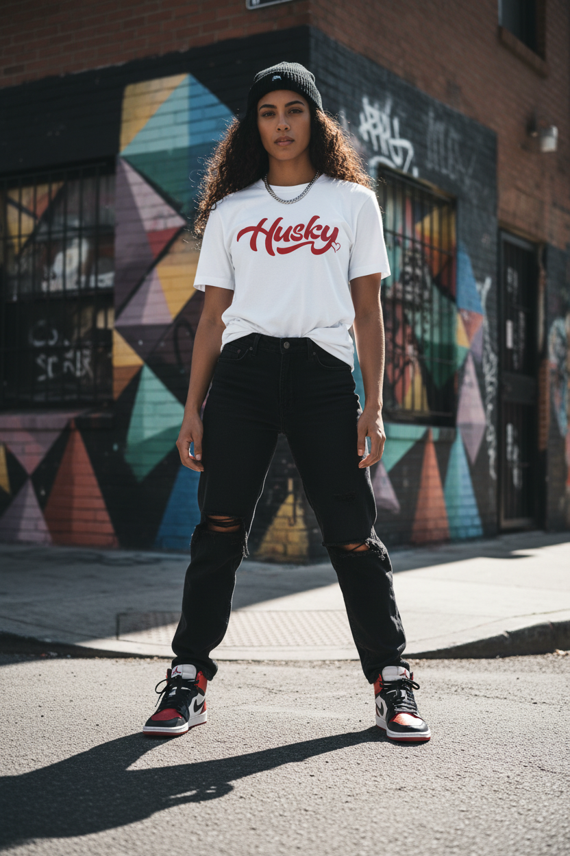 Tall athletic Latina female