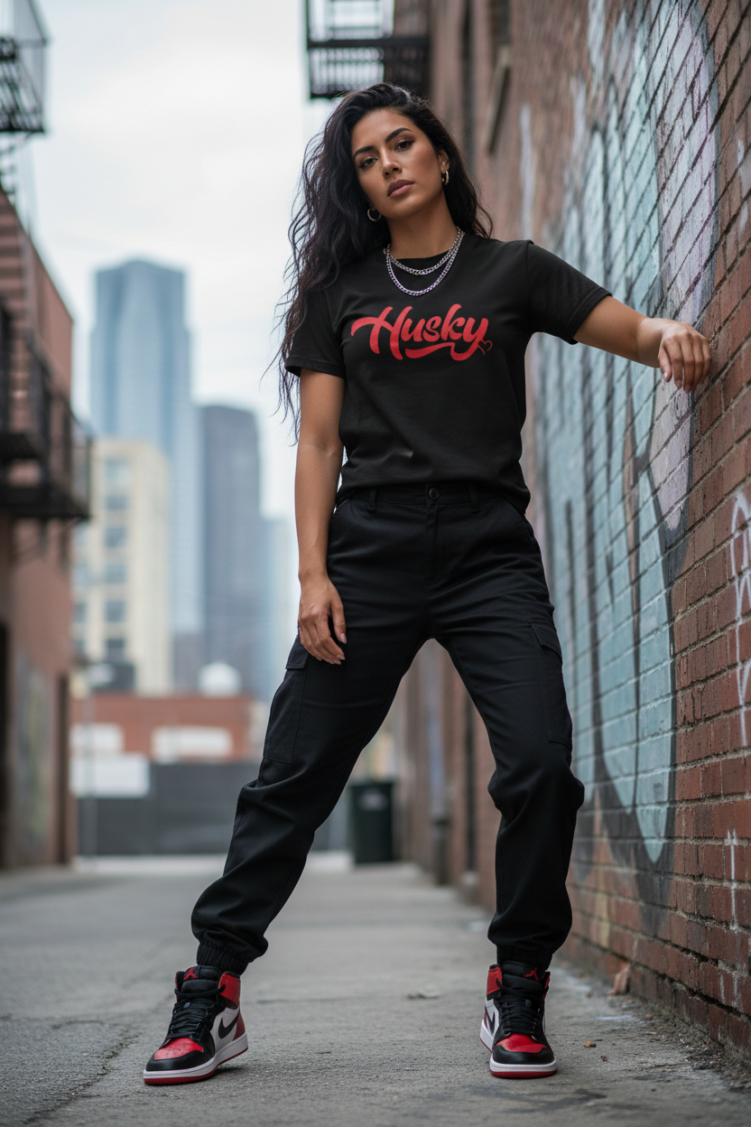 Tall athletic Latina female