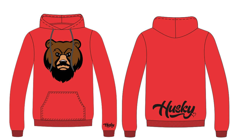 The Husky “Brown Label” OG UNISEX Hoodie (Red)